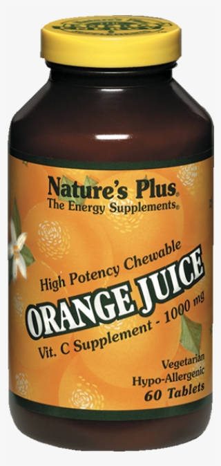 Natures Plus Orange Juice Vitamin C 60 Chewable Tablets - Vitamin