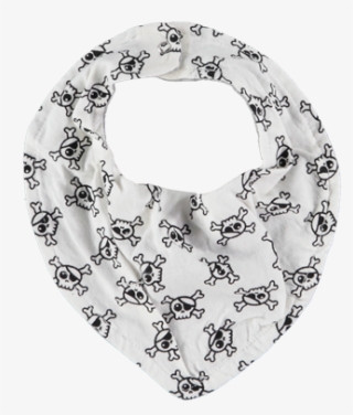 Picture Of Babies Skull & Crossbones Print Bib Black - Scarf