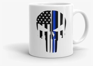 Punisher Skull Coffee Mug - Punisher Flag Skull