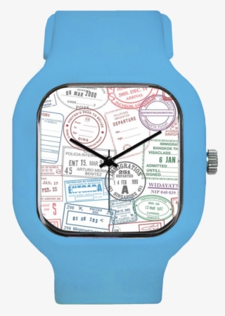 Passport Stamps - Analog Watch