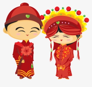 Wedding Bridegroom Chinese Marriage Illustration Smiling - Chinese Wedding