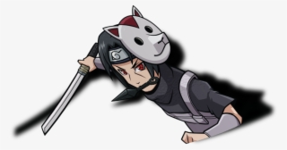Anbu Itachi Half Peeker Sticker - Cartoon