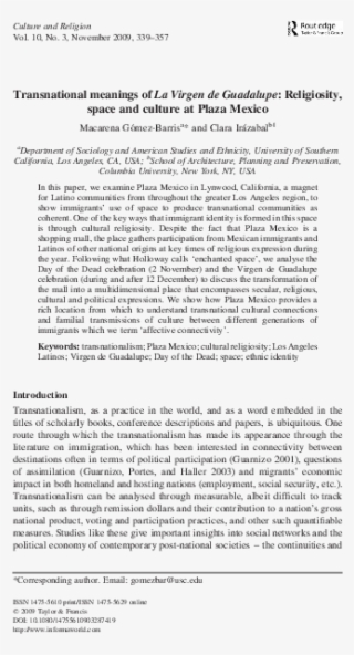 Pdf - Your Neighbourhood Is My Neighbourhood