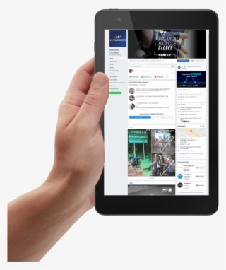 Hands Holding Tablet Clipart