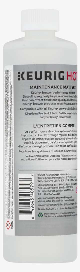 Keurig Descaling Solution For All Keurig - Plastic Bottle