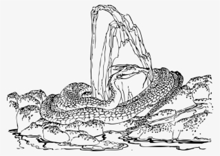 Snake The Laidly Worm Of Spindleston Heugh Drawing - Anaconda Colouring In Pages