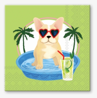 Pool Party Beverage Napkins - Chihuahua