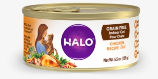 Halo Grain Free Indoor Cat Chicken Pate Canned Cat - Halo Canned Cat Food