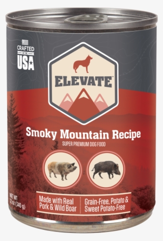 Elevate Canned Dog Food Smoky Mountain Recipe 12/12 - Bison