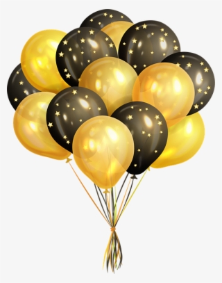 Gold And Black Balloons Vector
