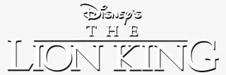 Disney's The Lion King Logo Black And White - Lion King