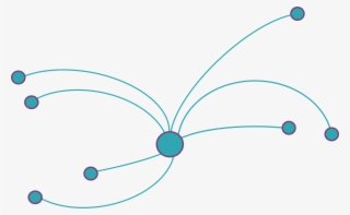Airlines Publish Route Maps With Curved Lines Connecting - Circle