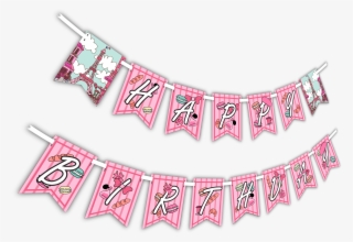 Pink Paris "happy Birthday" Party Banner - Birthday