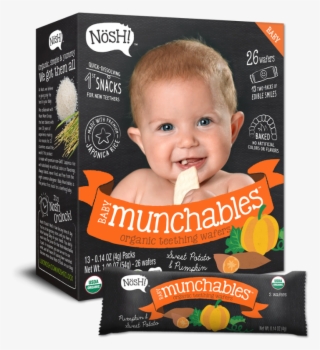 Baby Munchables Teething Wafers, Sweet Potato & Pumpkin - Nosh Baby Munchables
