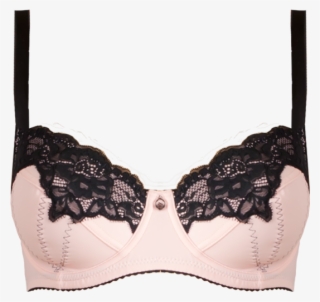 Zig Zag Pale Pink & Black Bra Braa04 1004palepink/black - Brassiere
