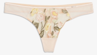 Thong Low With Embroidery Skin - Underpants