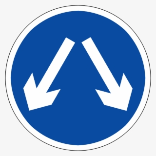 Sing Splitway - Approaching Traffic On Both Sides Sign