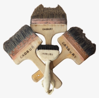 Four Copper Bound Paint Brushes From Cadbury - Paint Brush