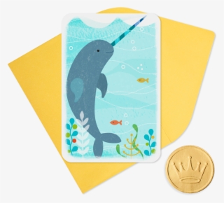 25" Mini Glad You Exist Narwhal Thinking Of You - Common Bottlenose Dolphin