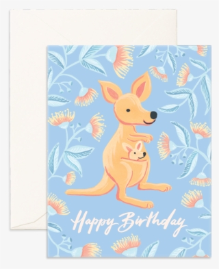 Birthday Kangaroo Greeting Card - Wallaby
