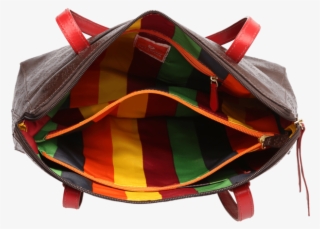 Womens Sitar Leather Zipper Closure Shoulder Bag - Tote Bag