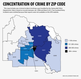 Gainesville S Gun Related Crimes Slowly Decreasing - Gainesville Fl Zip Code Map