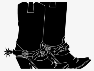 Wild West Clipart Cowboy Boot - Boots Cowboys Black White Clipart
