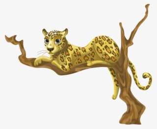 Puma Logo Clipart Jaguar - Leopard In A Tree Clipart