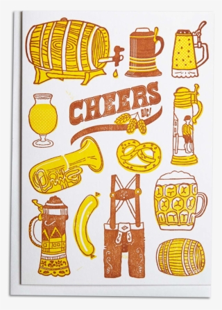 Cheers Beer Letterpress - Illustration