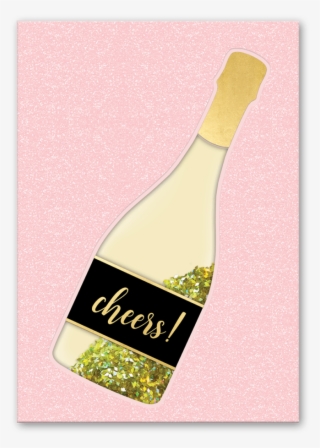 Cheers Champagne Shaker Greeting Card - Wine Bottle