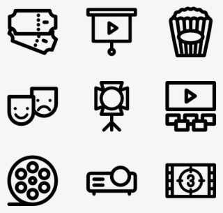 Movies And Cinema Lineal - Teacher Icon