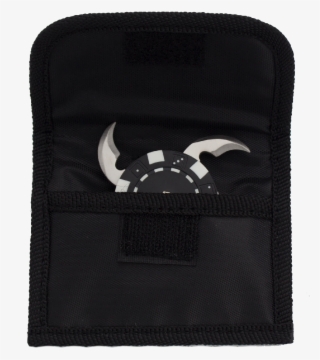 3 Inch Casino Poker Chip Throwing Star Black With Case, - Wallet
