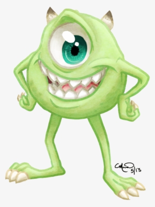 Mike Wazowski Drawing - Monster Inc Mike Wazowski Drawing