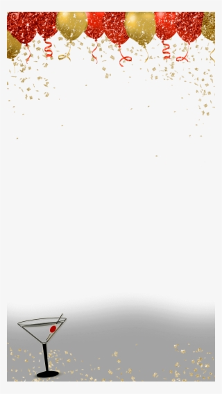 Red And Gold Balloons - Filterpop 30 Birthday