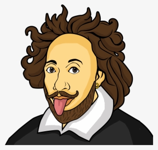 Shakespeare Head Color Hoodie - William Shakespeare Cartoon