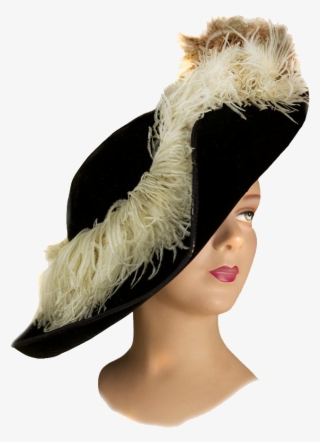 Antique Edwardian Hat By Louise Burger, Adrian Michigan - Costume Hat