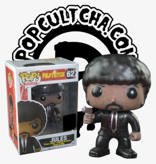 Jules Winnfield Blood Splatter Pop Vinyl Figure - Popcultcha Logo