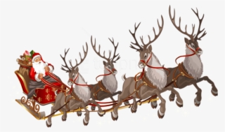 Free Png Santa Claus With Sleigh Png - Santa Sleigh Transparent Background