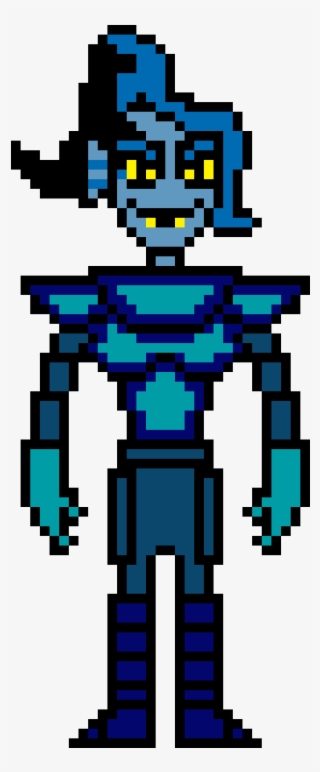 Blue Undyne - Cartoon