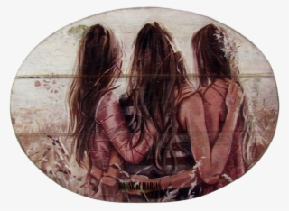 Oval Wooden Board - Girl