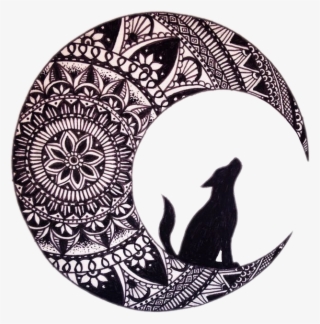 Vector Free Stock Triball Blackandwhite Black And White - Sun And Moon Mandala Drawing