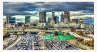 Hott Sticker - Grady Hospital In Skyline Of Atlanta