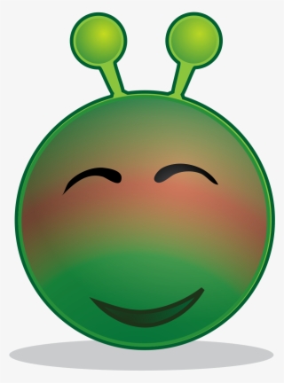 Open - Green Alien Smiley Face