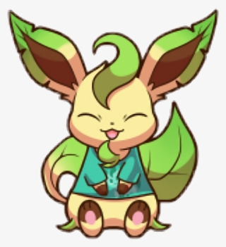 #leafeon #pokemon #green #kawaii #planta - Cartoon