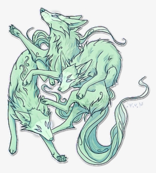 Wolves Ghostwolves Green - Illustration