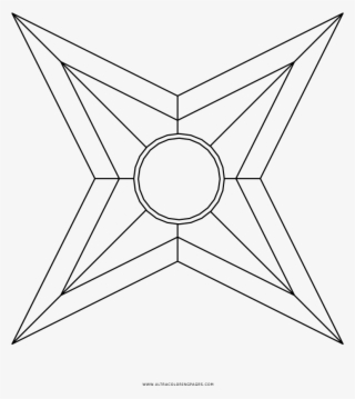 Shuriken Coloring Page - Line Art