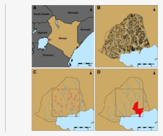 Map Of Kenya With Red Square Indicating Location Of - Diagram