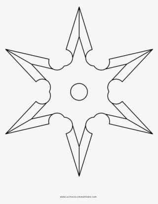 Shuriken Coloring Page - Drawing