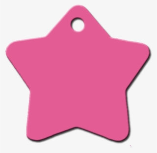 Placa Personalizada Para Perro Estrella Rosa - Circle