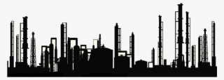 Oil Refinery Pipe - Factory Silhouette Png